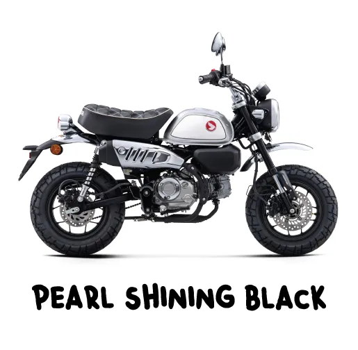 pearl shining black honda monkey